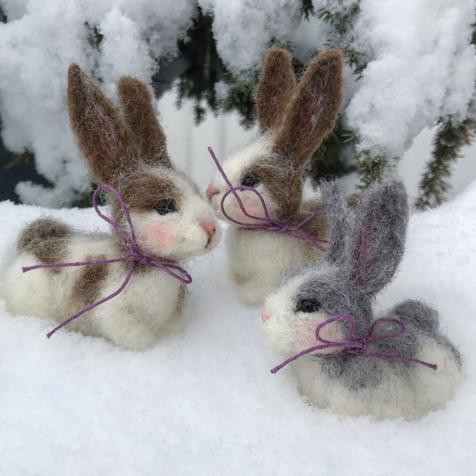 easterbunny needelefilt cute bunny rabbit handmade 