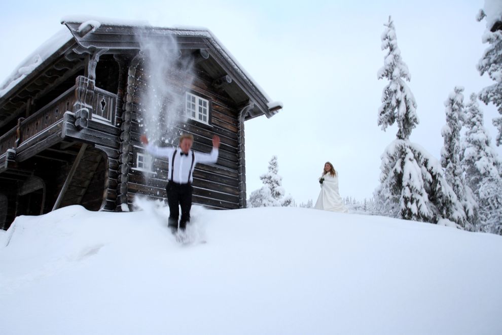 ski bride groom bryllup bryllupsbygda norefjell noreheim