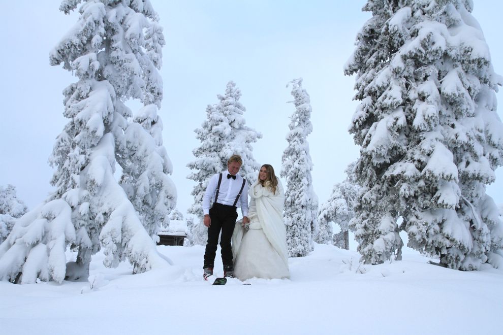 ski bride groom bryllup bryllupsbygda norefjell noreheim