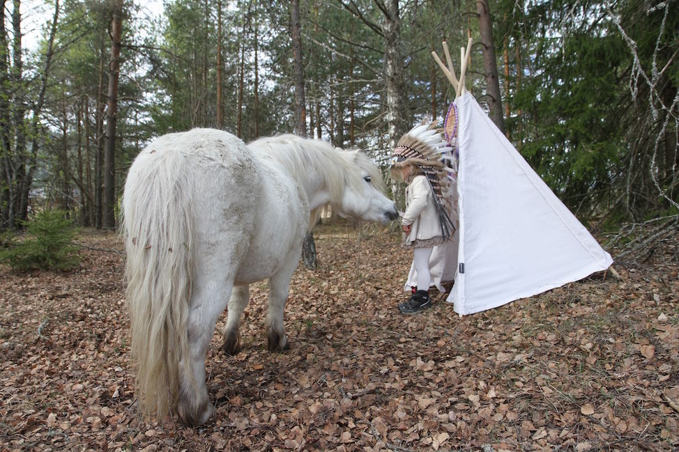 indian girl pony 