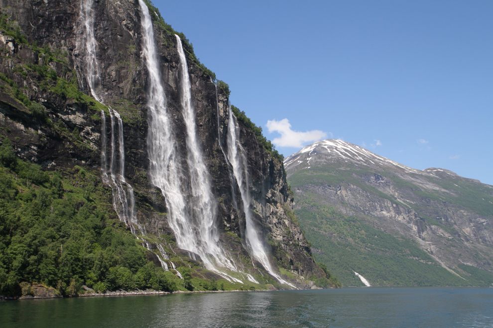 norway fjord waterfall geiranger