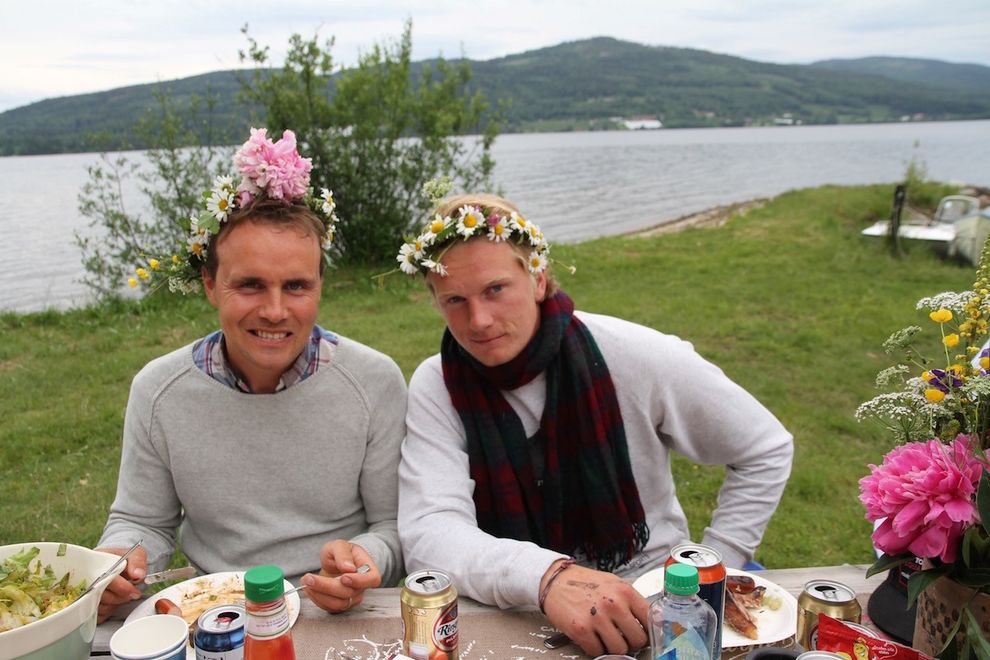 boys with flowers in the hair