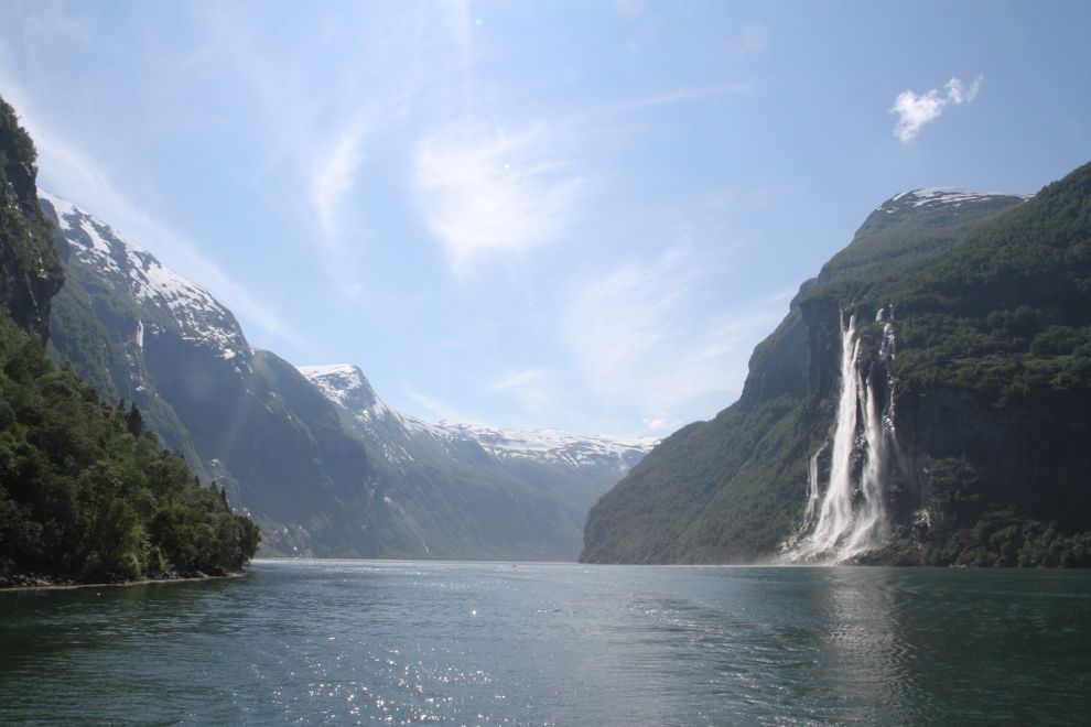 norway fjord waterfall geiranger