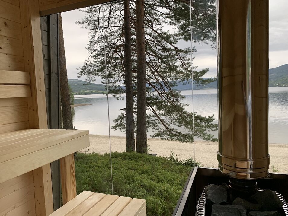badstue strand glassvegg natur retreat NORD