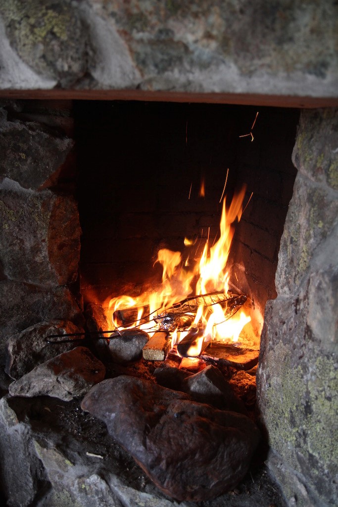 cooking in the bonfire